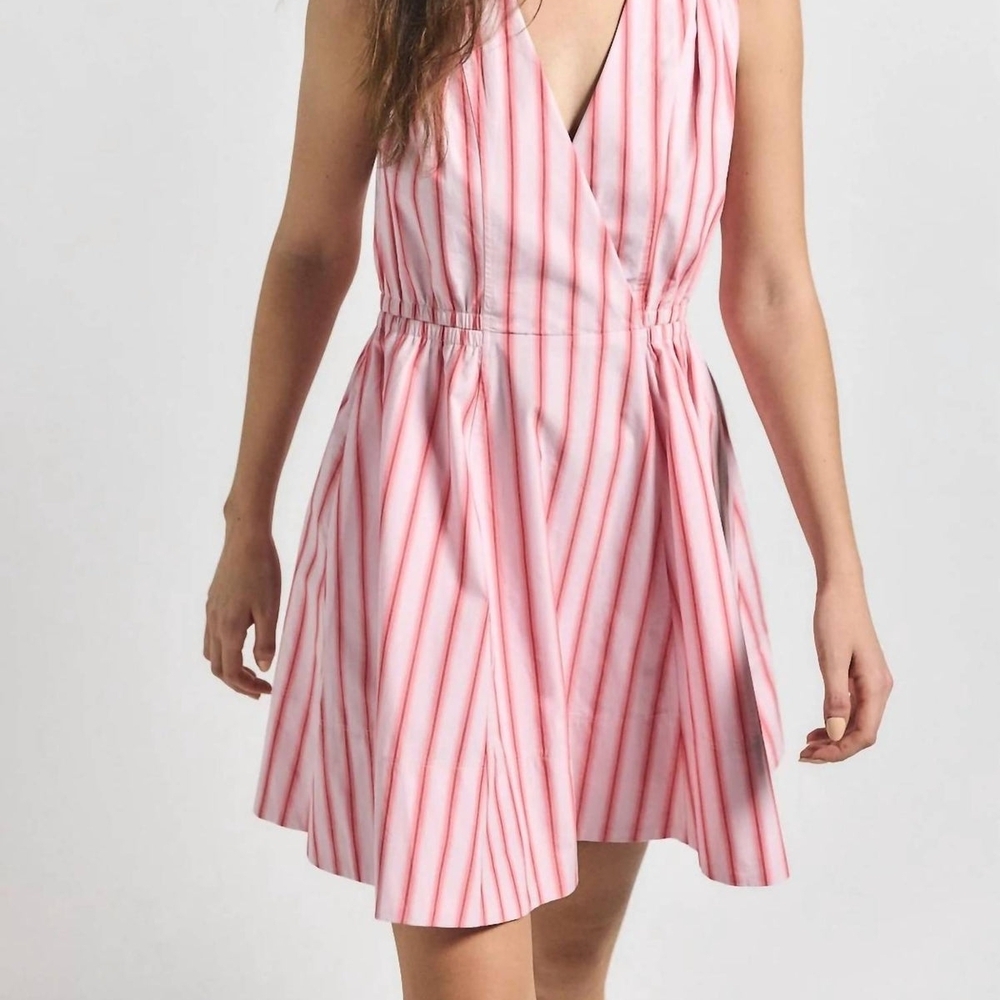 NWOT Derek Lam10 Crosby Tia Cotton Striped Fit & Flare Sleeveless Dress Size 4